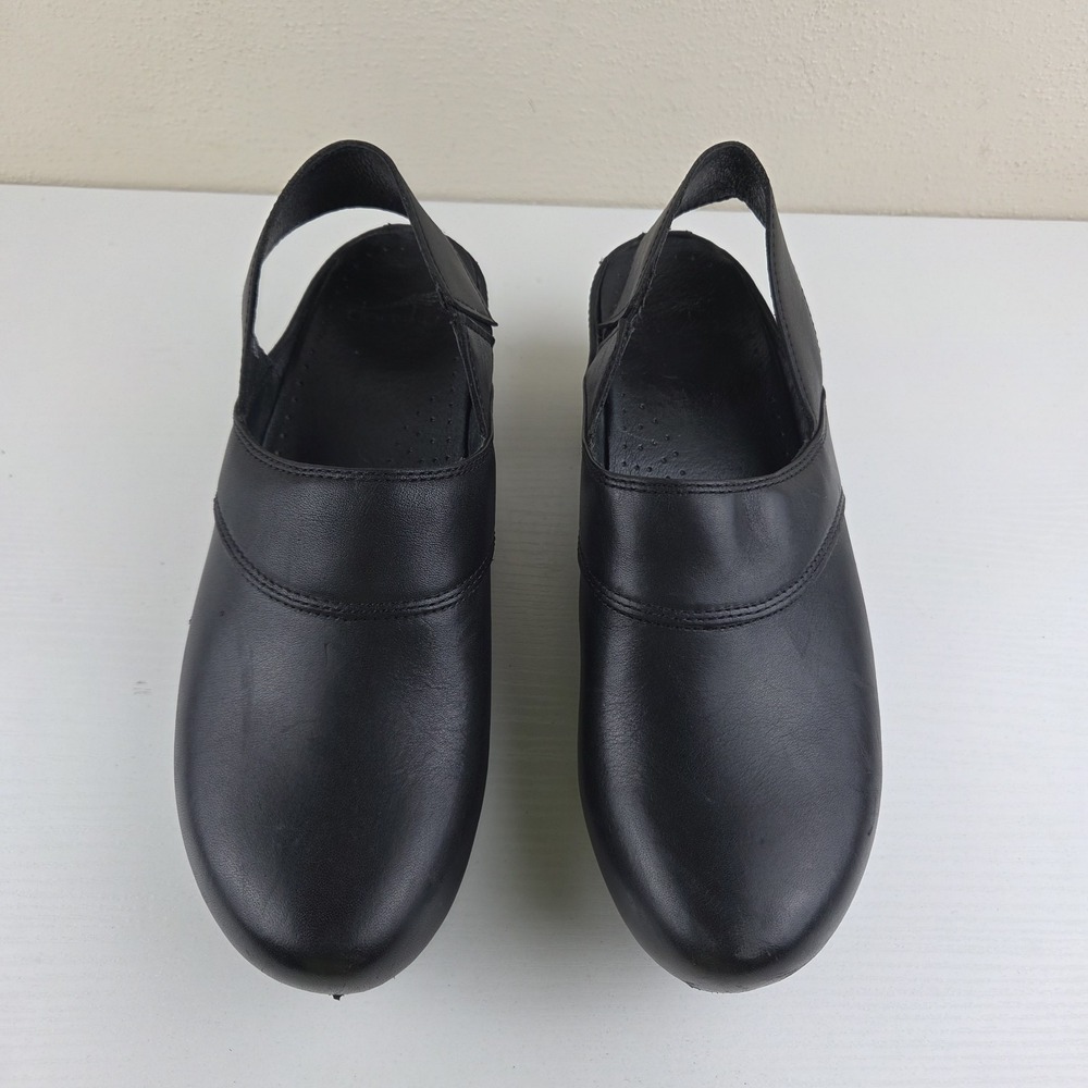 Dansko Black Leather Mule Clog Heel Strap Women's Size US 9.5 EU 40 - Picture 4 of 12
